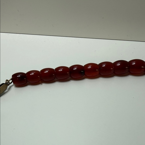 Stunning graduated Red carnelian Beaded continuous strand vintage Necklace - Picture 13 of 17